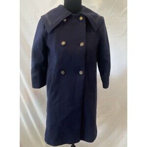 Vintage Rothschild Girls Sailor Navy Peacoat Size 7 ILGWU Union made USA
